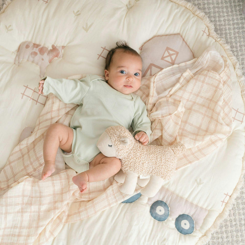 Charlie Farmhouse Cotton Quilted Baby Play Mat