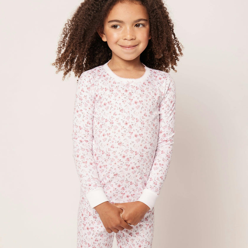 Kid's Pima Snug Fit Pajama Set in Dorset Floral