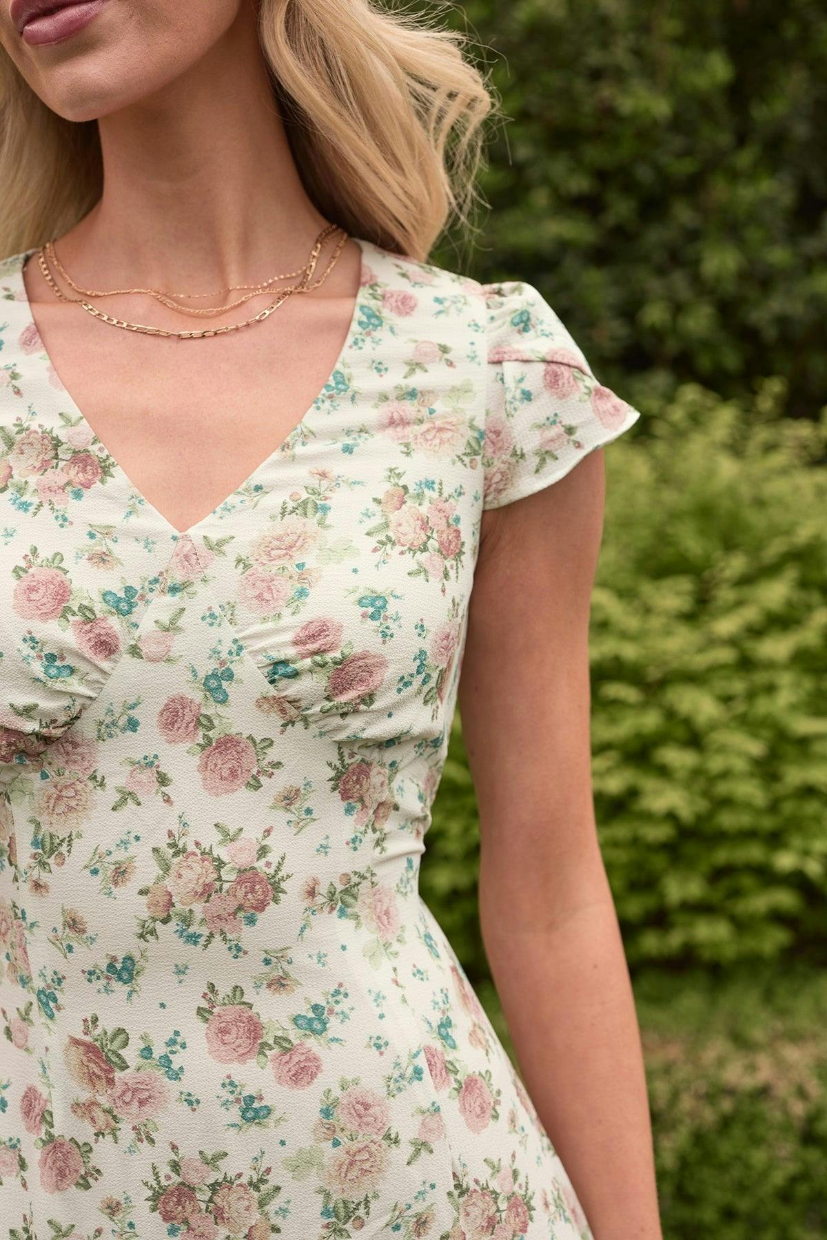 Fiona Dress in Countryside Peony Blossom