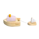 Ofune wind-up wooden boat
