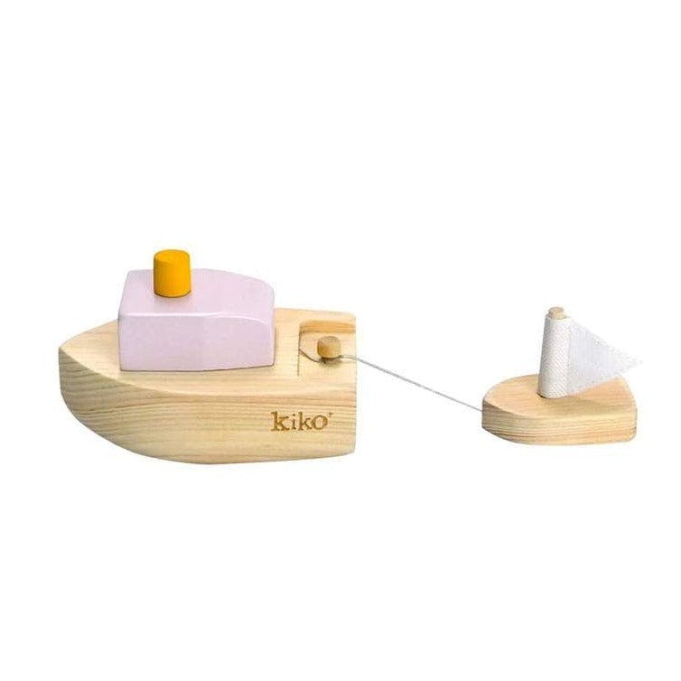 Ofune wind-up wooden boat