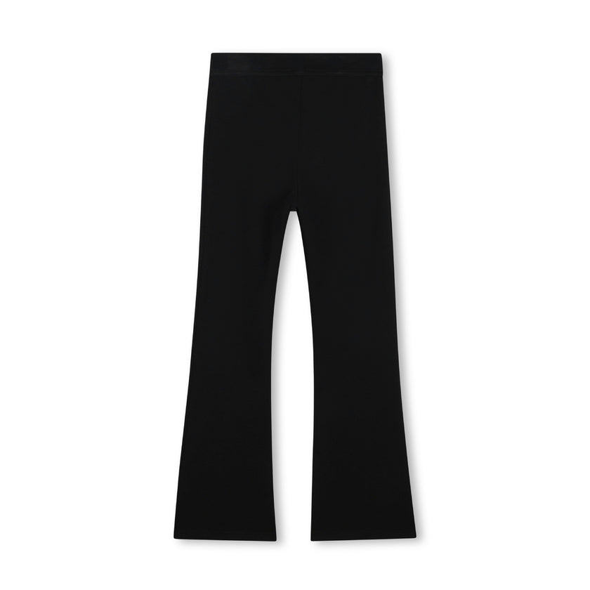 Black Flared Jersey Pants