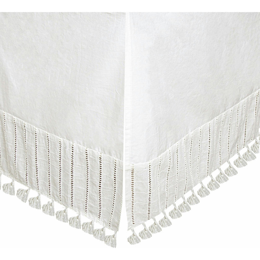 Off-White Boho Crib Skirt