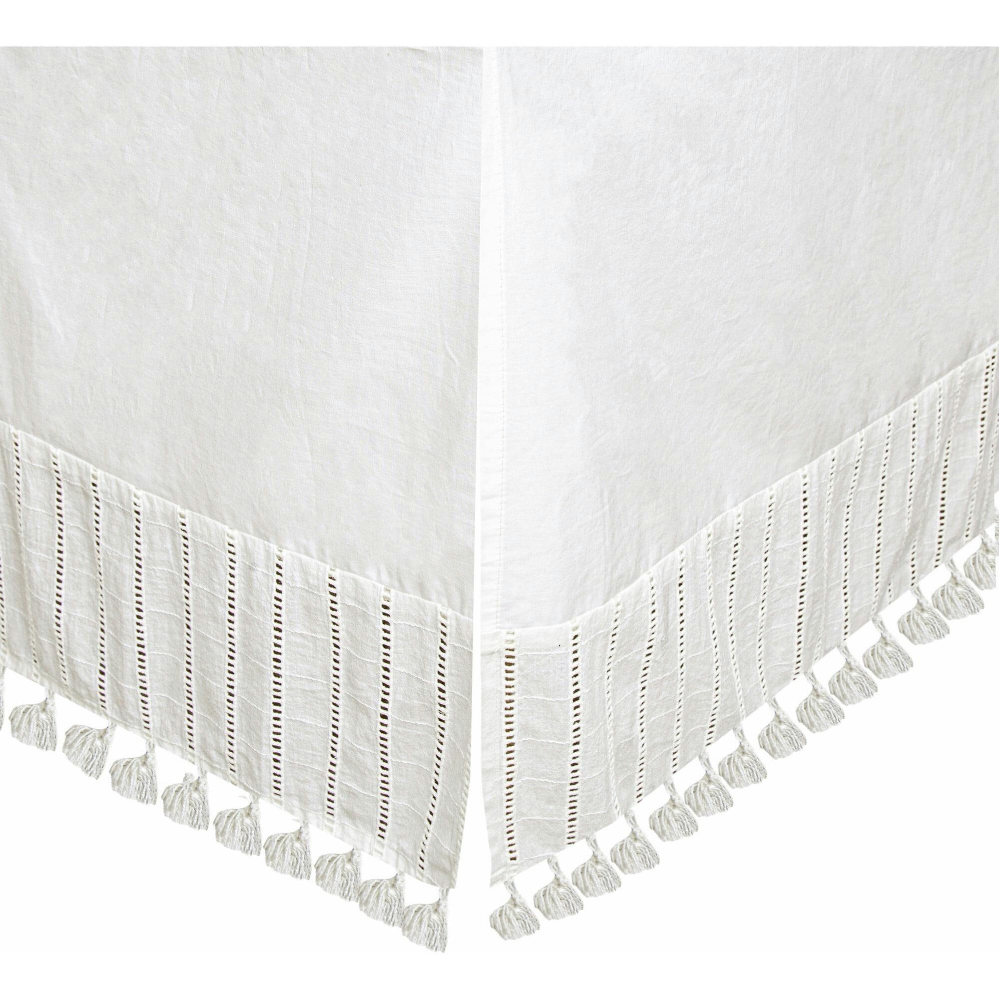 Off-White Boho Crib Skirt