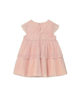 Pink Baby Dress With Glitter Bow