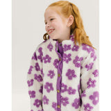 Flower Power Fleece Jacket, Purple