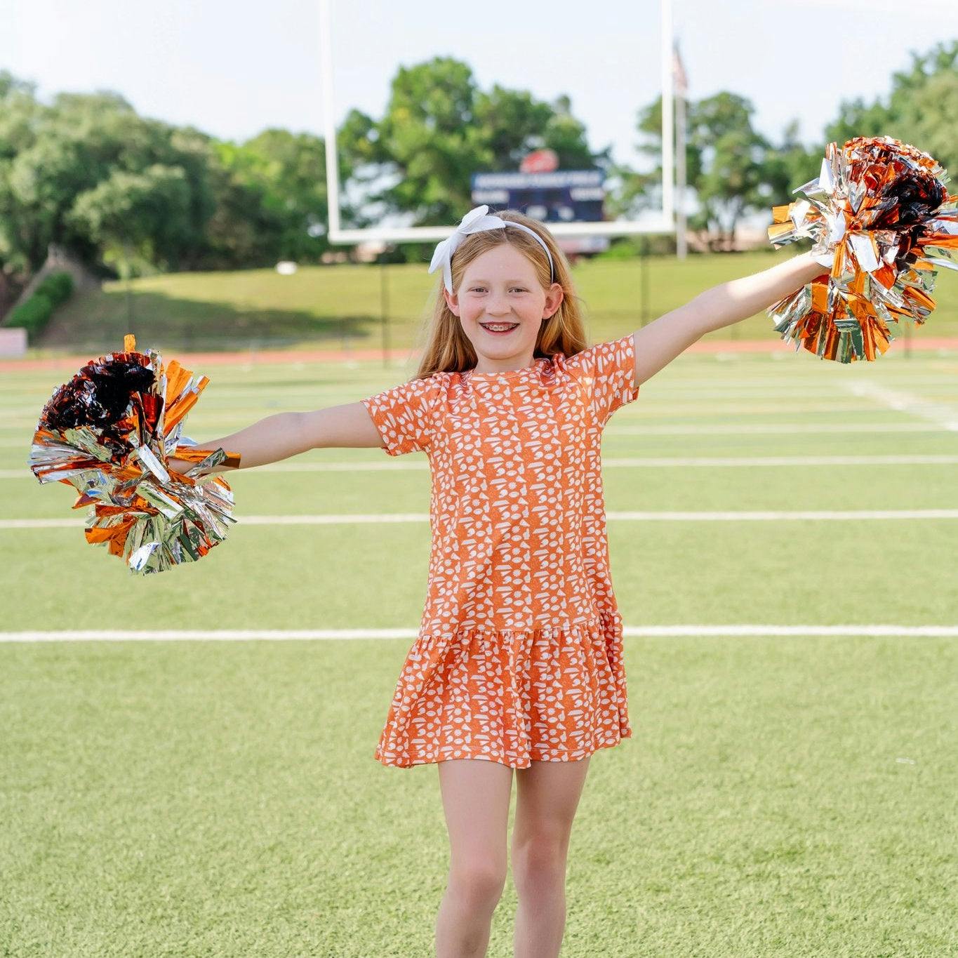 Lottie Girls' Dress - Pep Rally Orange