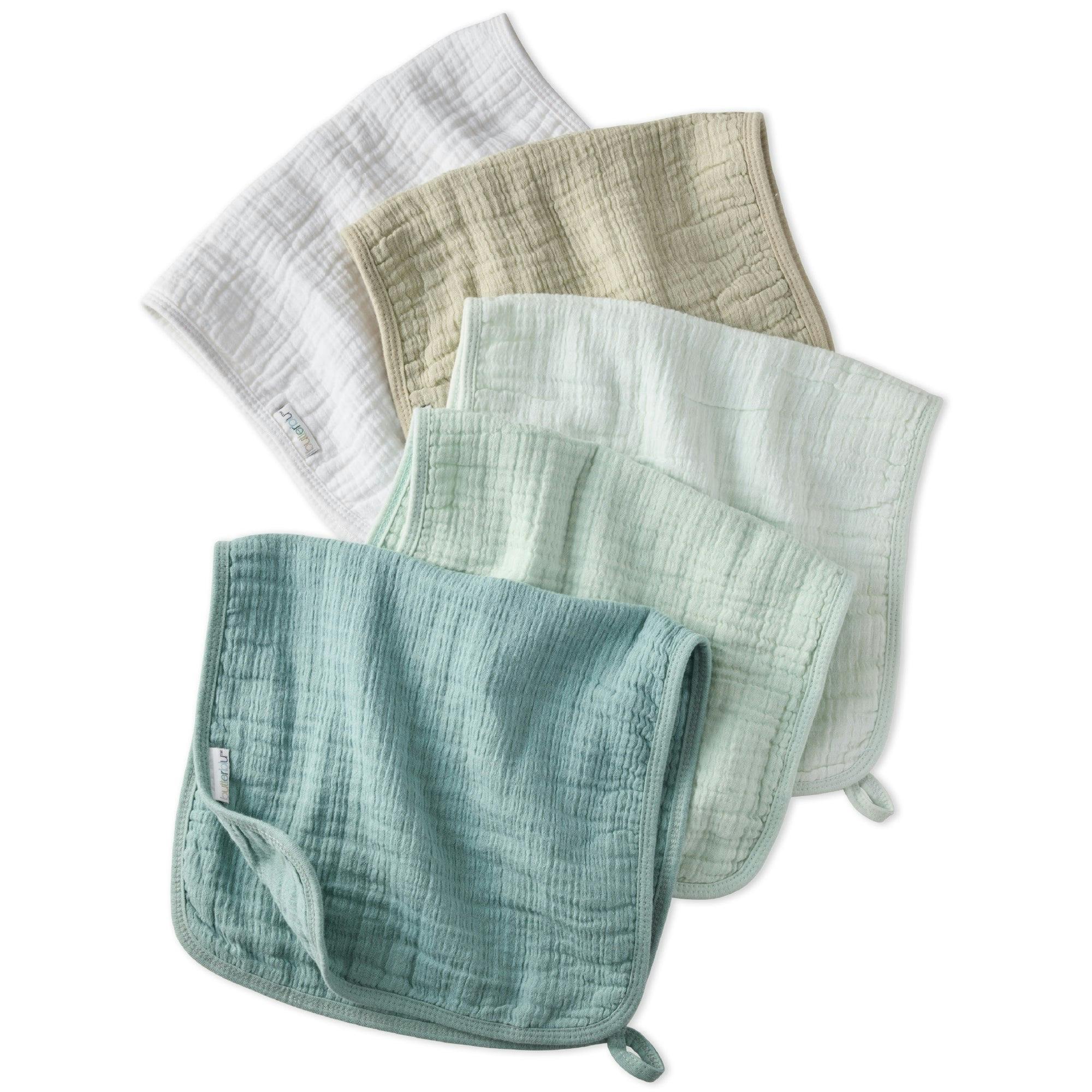 RILEY 5-Pack Crinkle Muslin Burp Cloths