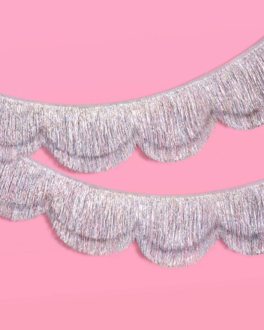 Shimmer Scallop Fringe - scalloped banner