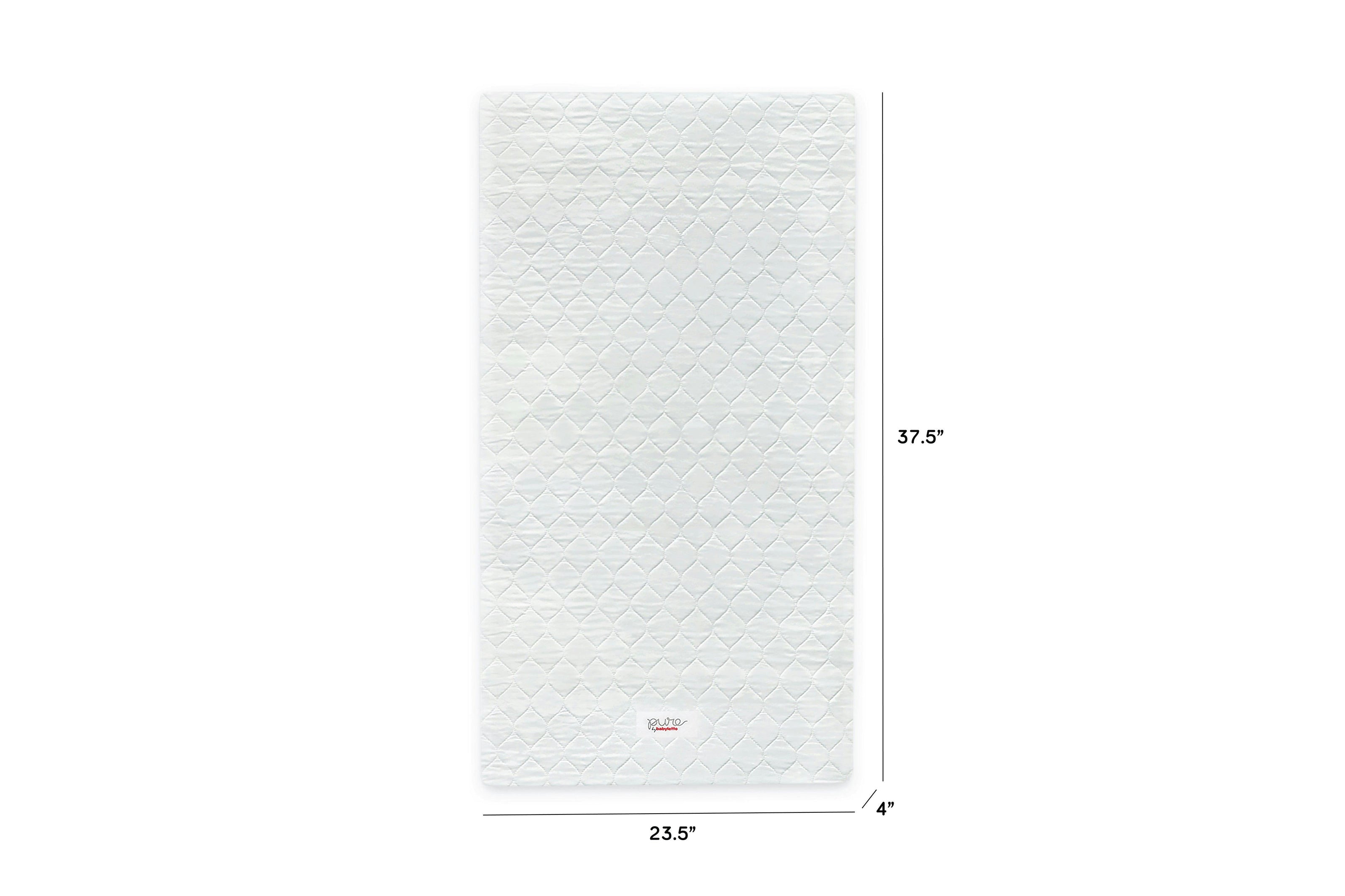 Babyletto Pure Core Non-Toxic Mini Crib Mattress with Hybrid Waterproof Cover