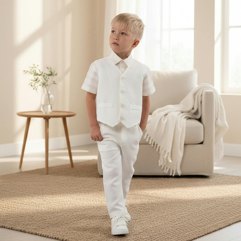 Aurelien Boy Pants, Pearl Off White