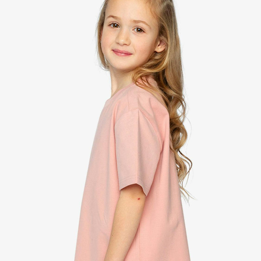 Heavy Jersey Wide Short Sleeve T-Shirt Pink