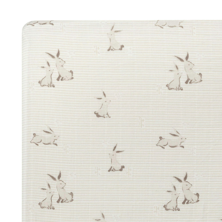 Avery Bunny Organic Cotton Fitted Crib Sheet