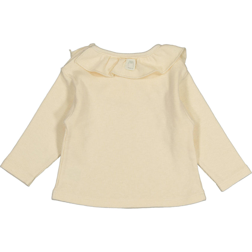 Long Sleeve T-Shirt with Ruffled Collar