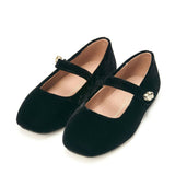 Whitney Velvet Square-Toe Mary Jane Shoes