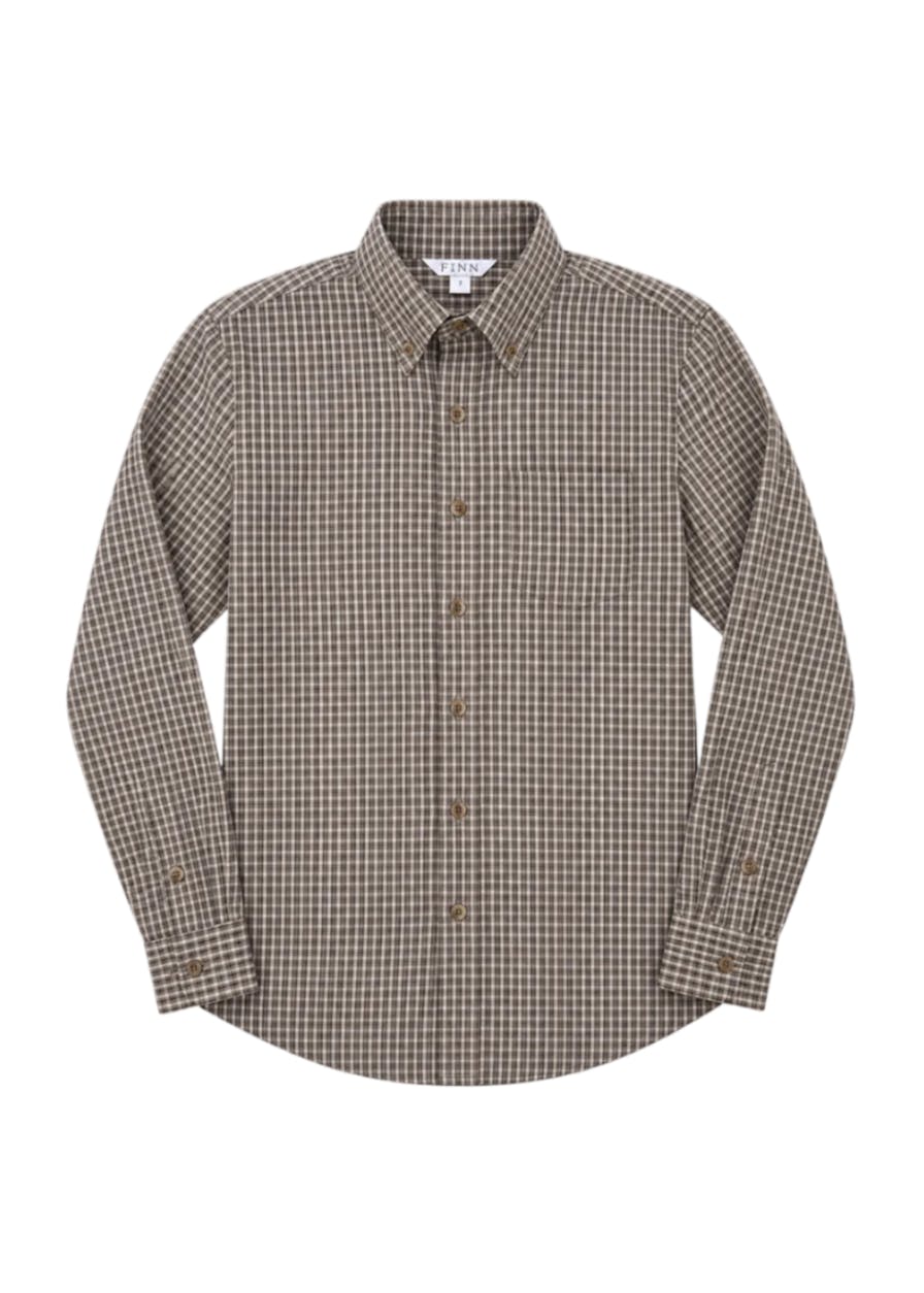 Pierfront Buttondown - Ironwood Check