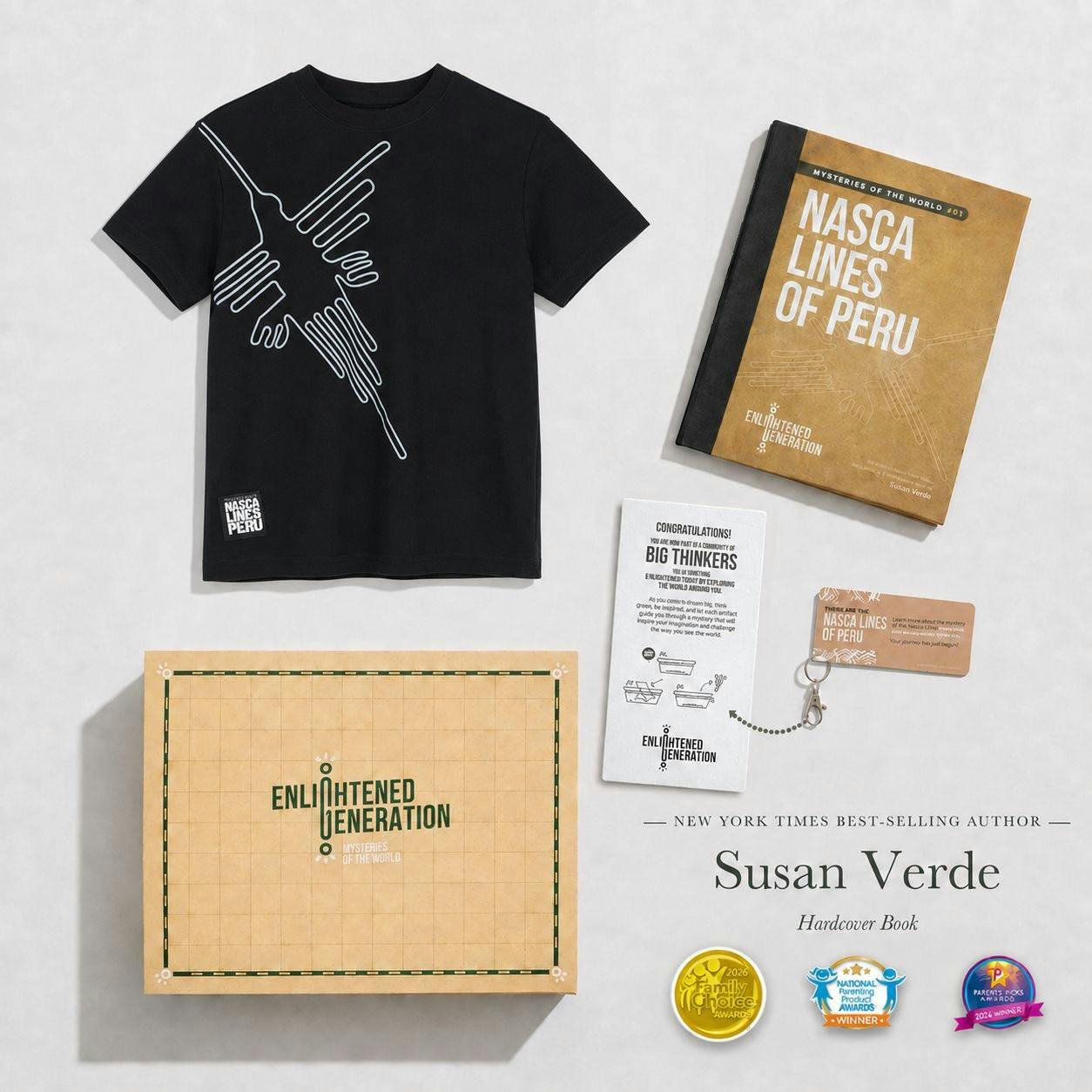 Nasca Gift Box with Mystery Hummingbird Kids Tee, Book, and Activities