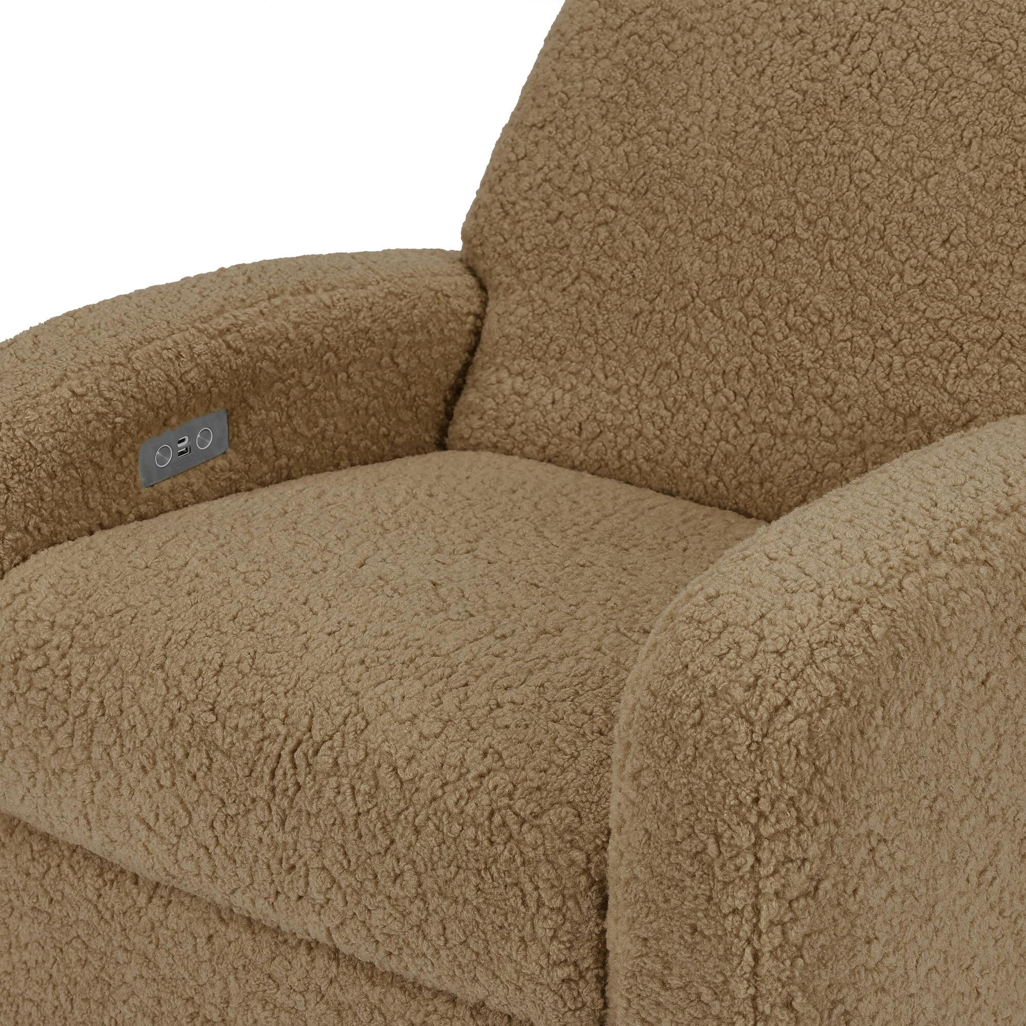 Nami Electronic & Swivel Glider Recliner With USB Port