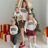 Merry Tartan Patch Christmas Women's Sweatshirt
