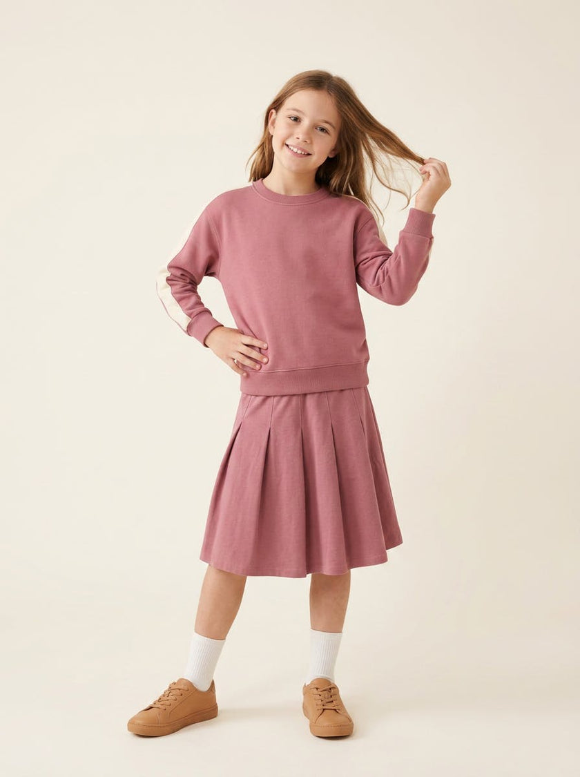 Pleated Sweat Skirt