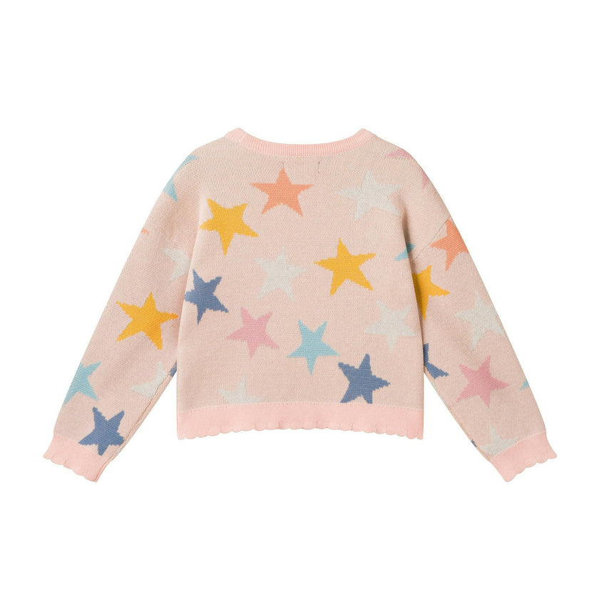 Two-Piece Sweater Set | Pastel Stars - Pink