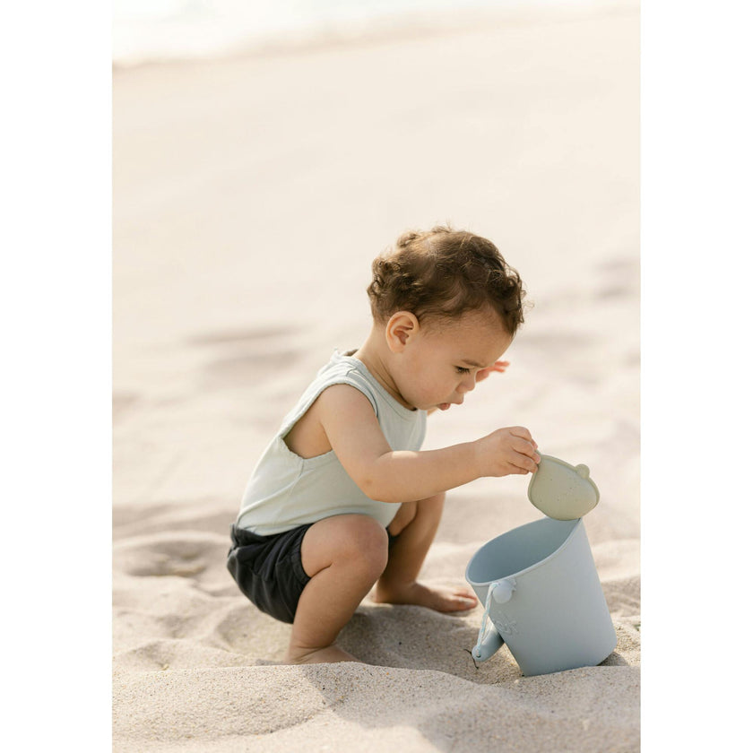 Vintage Washed Tank One-Piece, Blue