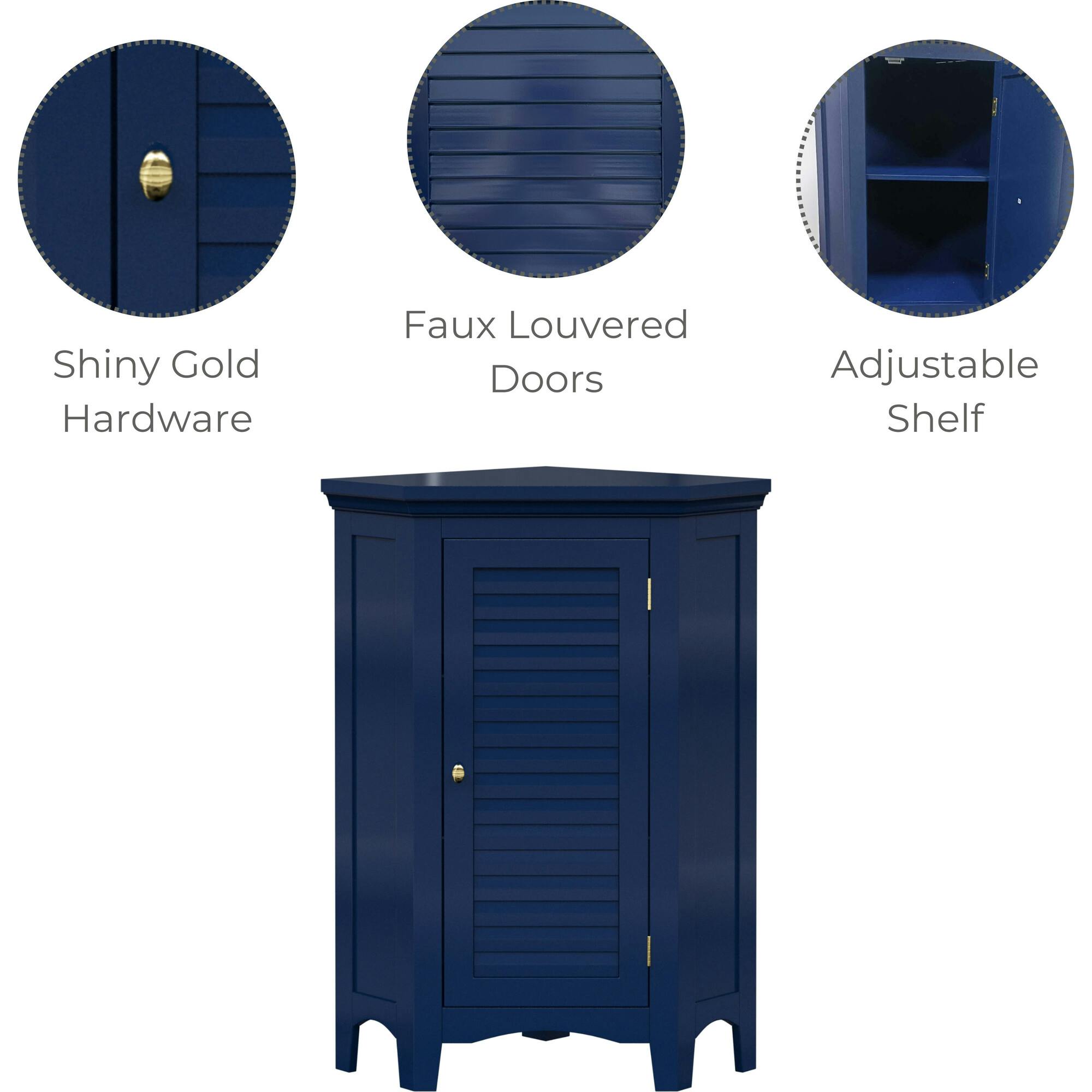 Teamson Home Glancy Corner Floor Cabinet