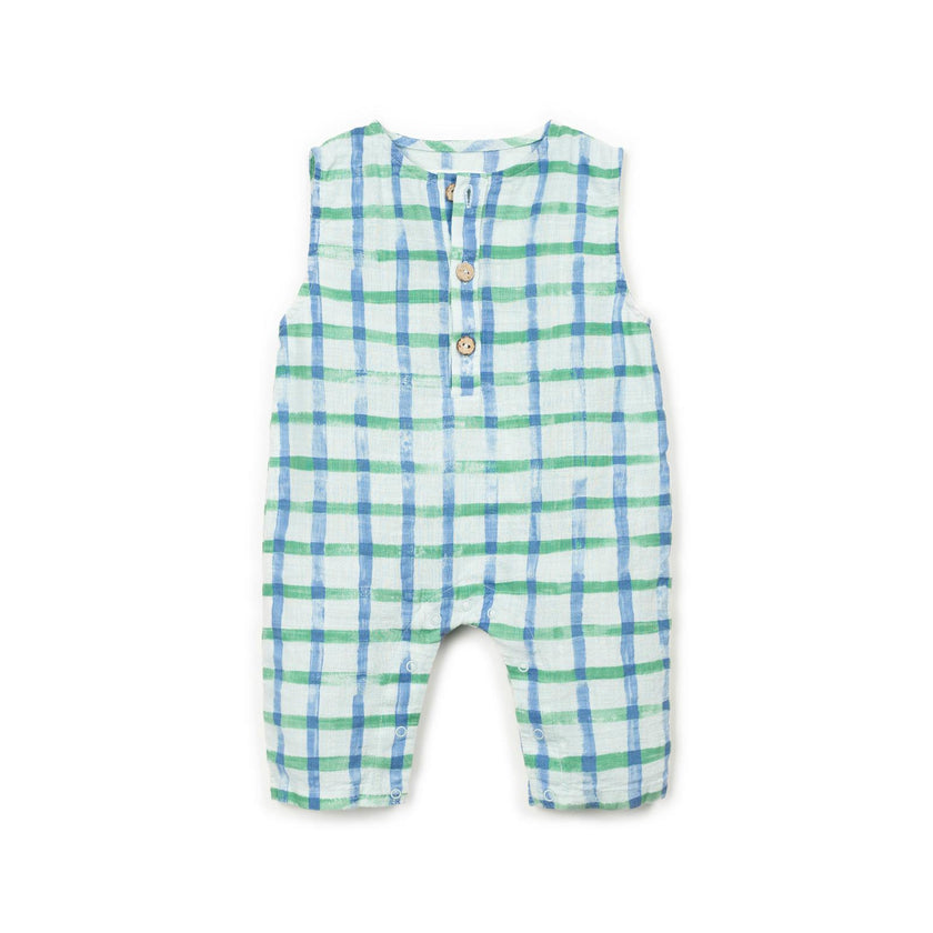 Window Pane Print Overalls
