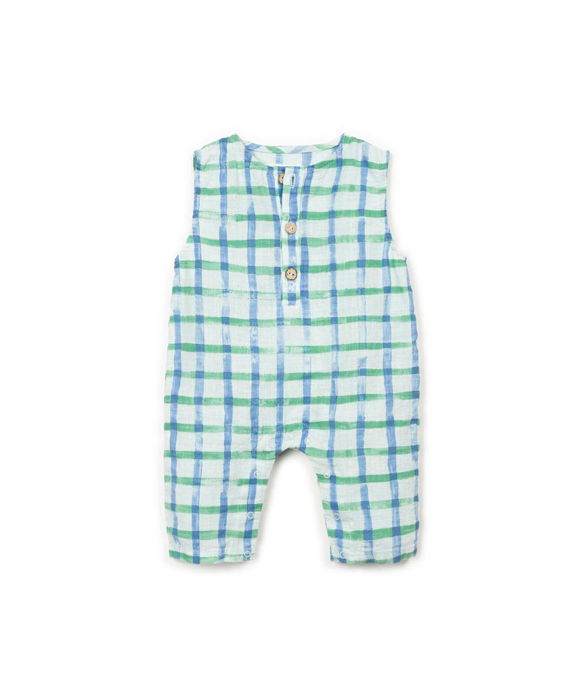 Window Pane Print Overalls