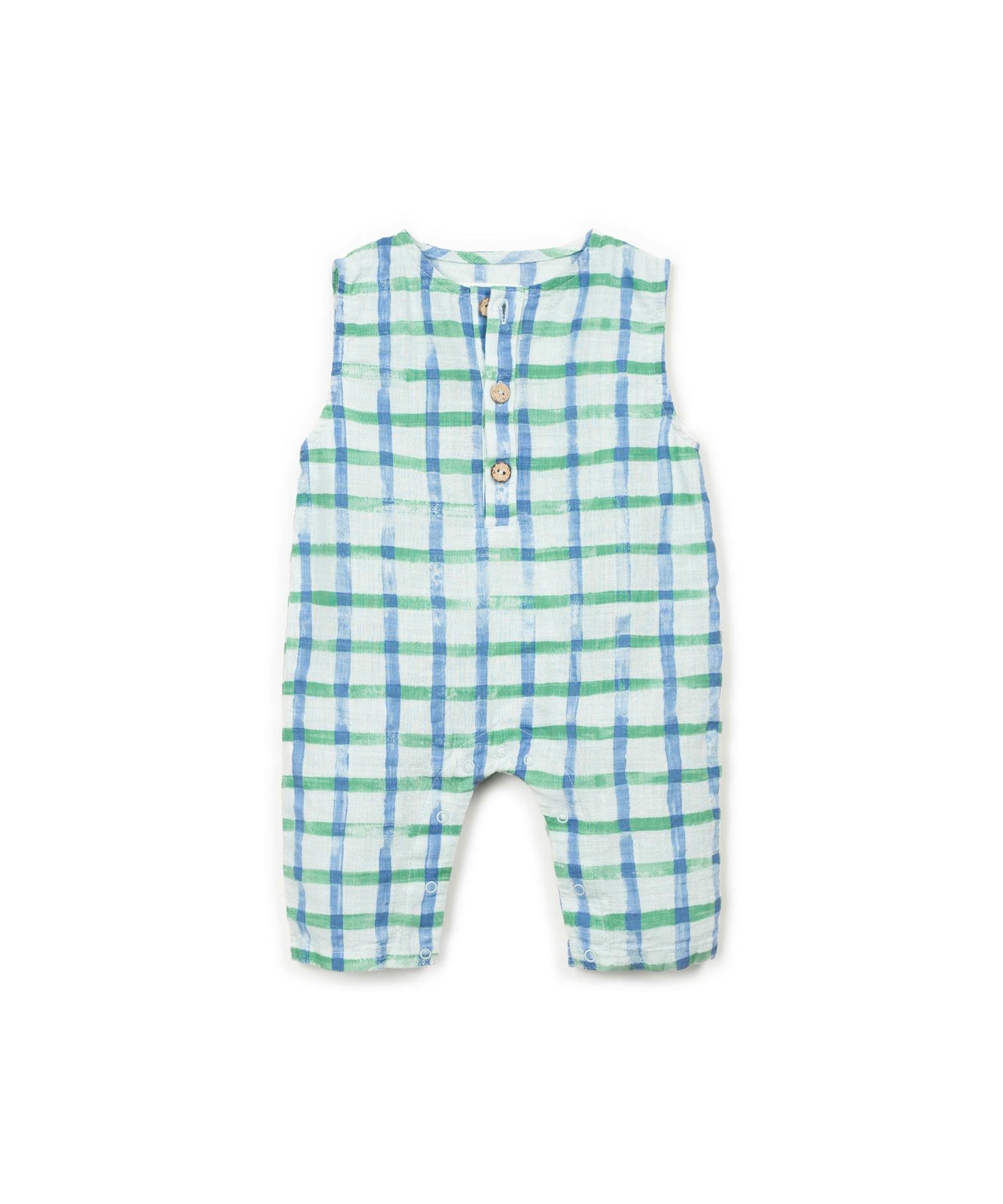 Window Pane Print Overalls