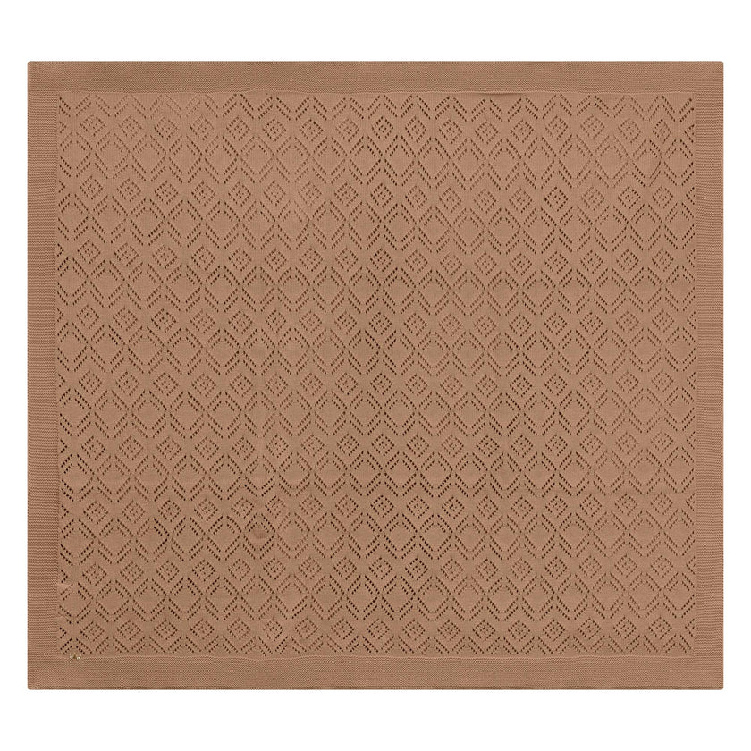 Pointelle Knit Blanket Ivory