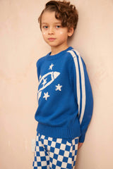Striped Rocket Jumper | Cobalt