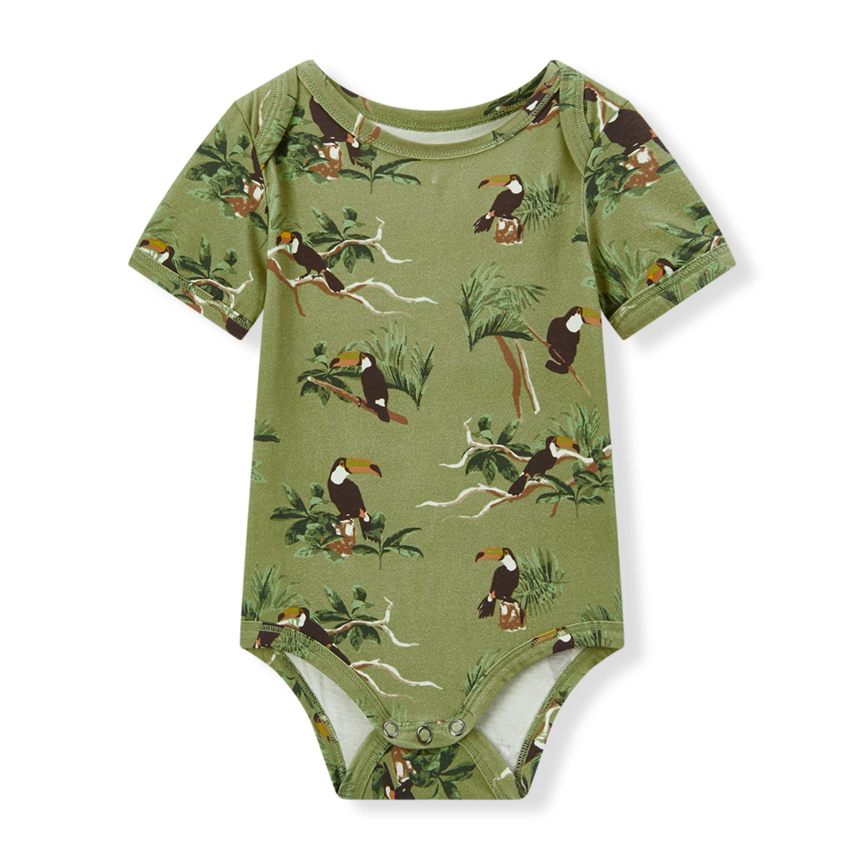 Cotton Stretch Short Sleeve One Piece