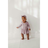 Girl's Bodysuit Dress Set Winter Floral
