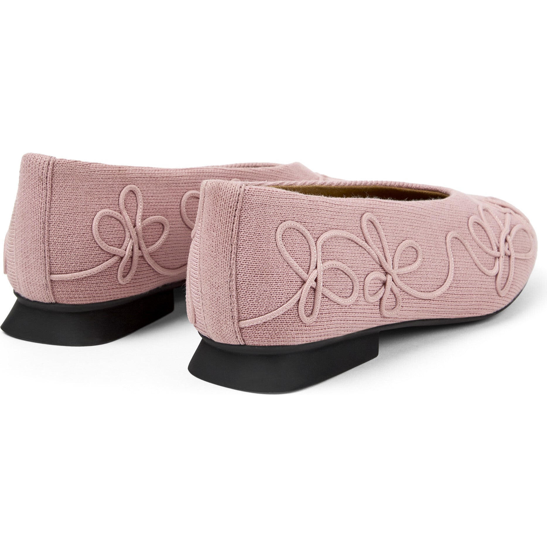 Women's Twins Textile Square Toes Ballerina Shoes