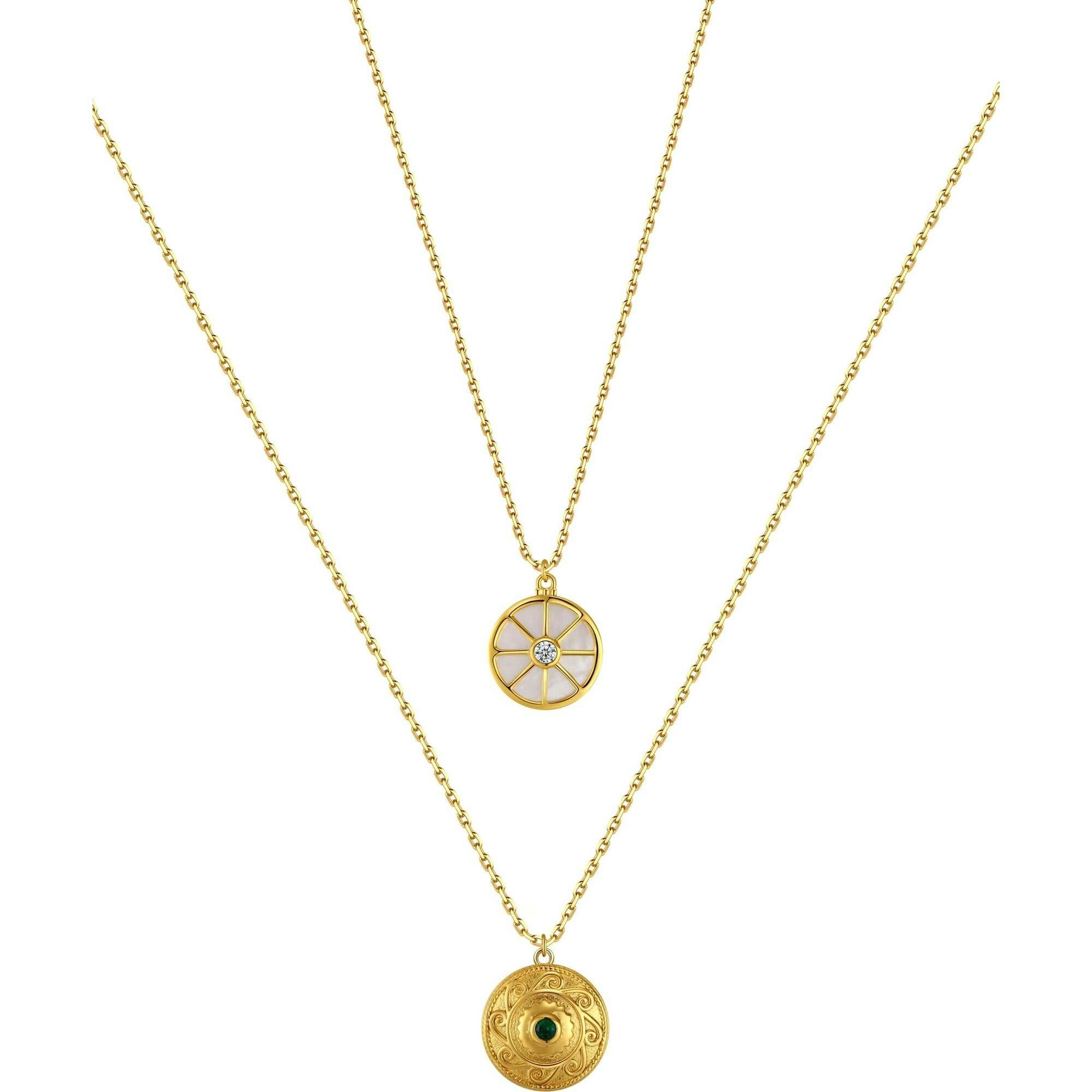 Compass Layered Necklace Set