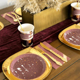 Mauve-Elous Gold Foil Guest Napkins