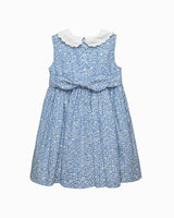 Petal Collar Duck Dress in Blue Floral