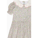 Nicky Hilton x La Coqueta Sage Floral Iris Girl Drop Waist Dress