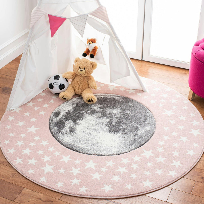 Carousel Kids Buzz Rug, Pink