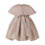 Pink Dovera Timeless Cape-Overlay Gown