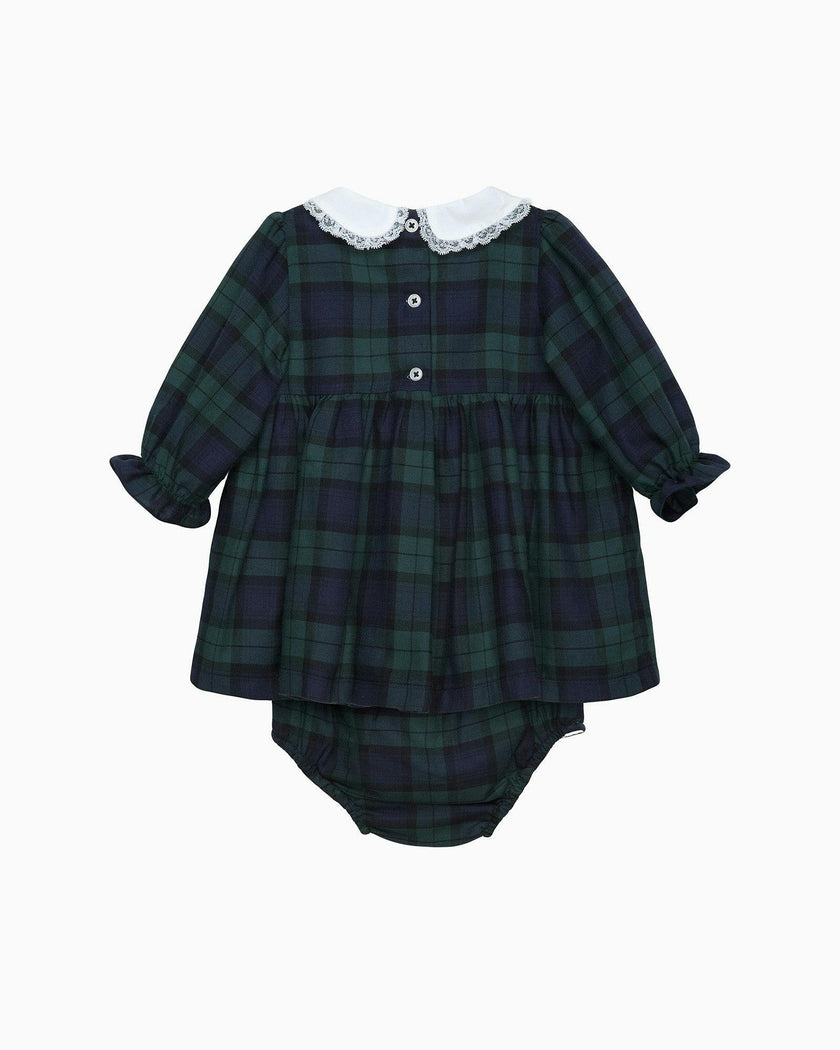 Baby Plaid Reindeer Smocked Dress