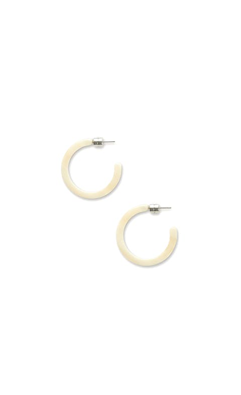 Mini Hoops in Alabaster