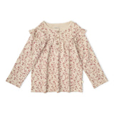 Organic Ruffle Sleeve Top Set of 2 - Petal Whispers + Dusty Rose