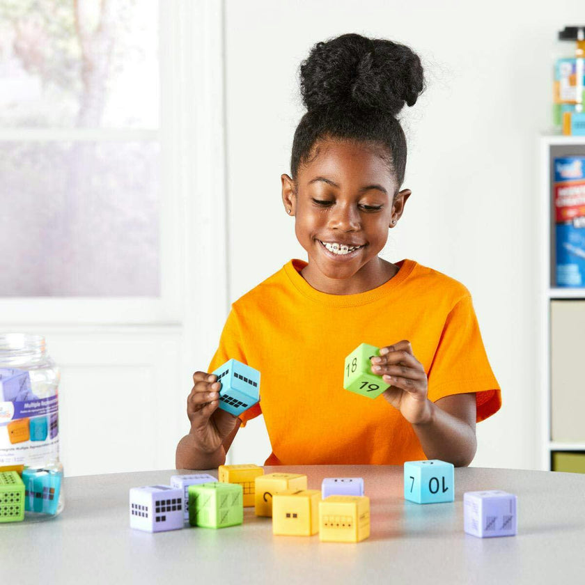 Colorful Foam Number Representation Dice