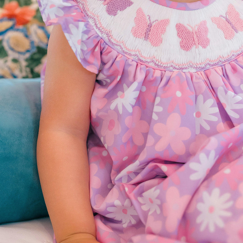 Lucy Butterfly Smocked Dress