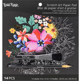 Brea Reese: Scratch Art Paper Pad - Mystical - 12 Designs