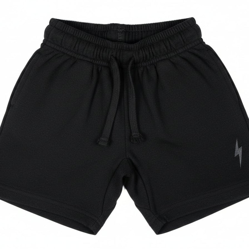 Kids Sweat Shorts - Black Bolt