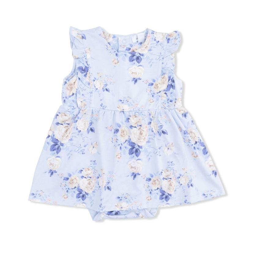 Ashley Rose Floral - Ruffle Bodysuit Dress