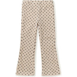 Polka Dot Velour Flare Pants, Brown